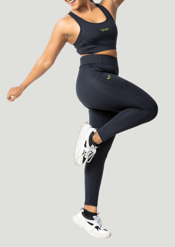VYAYA Performance Leggings - Black - Womens Activewear